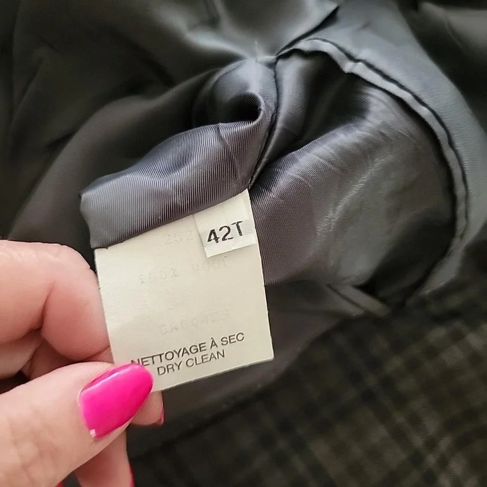 Peter Millar Sport Coat Suit Jacket Plaid Union Made Canada Size 42T